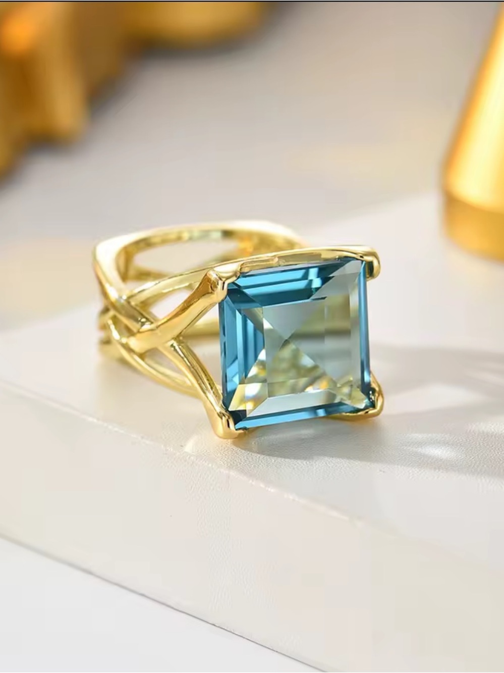 Vintage Sapphire Glow Cocktail Ring